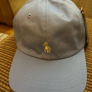 Ralph Lauren Light Blue Cap with Yellow Logo